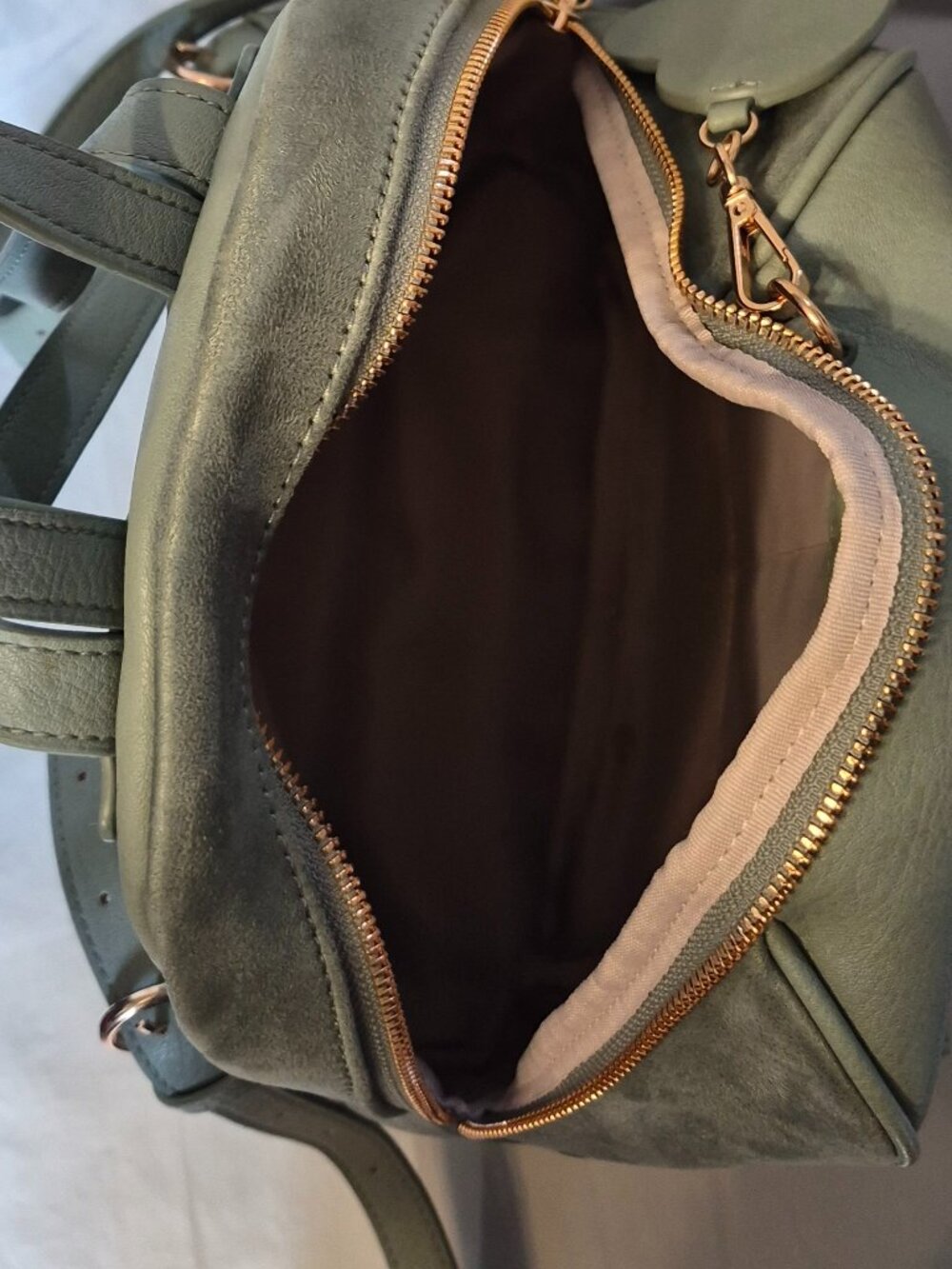 Lauren Conrad LC Faux Leather Mint Green Mini Backpack Purse - Picture 5 of 14